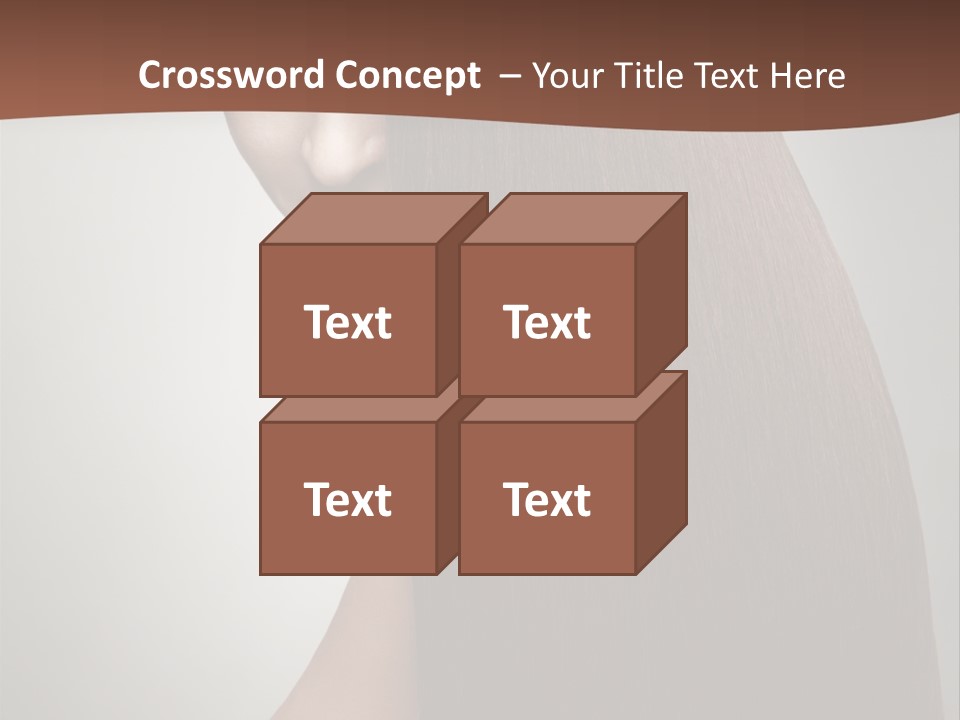 Face Fashion Brunette PowerPoint Template