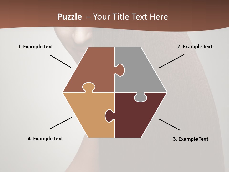 Face Fashion Brunette PowerPoint Template