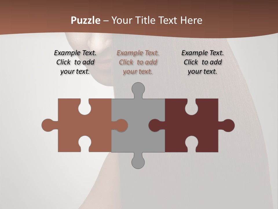 Face Fashion Brunette PowerPoint Template