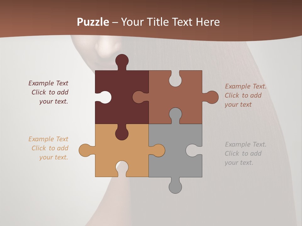 Face Fashion Brunette PowerPoint Template