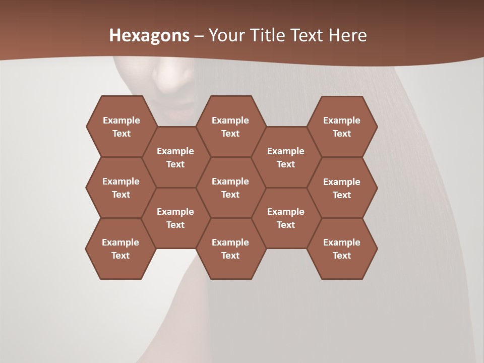 Face Fashion Brunette PowerPoint Template