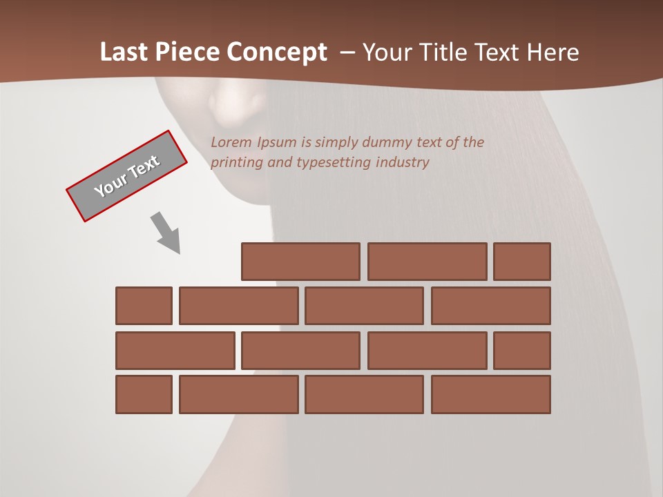 Face Fashion Brunette PowerPoint Template