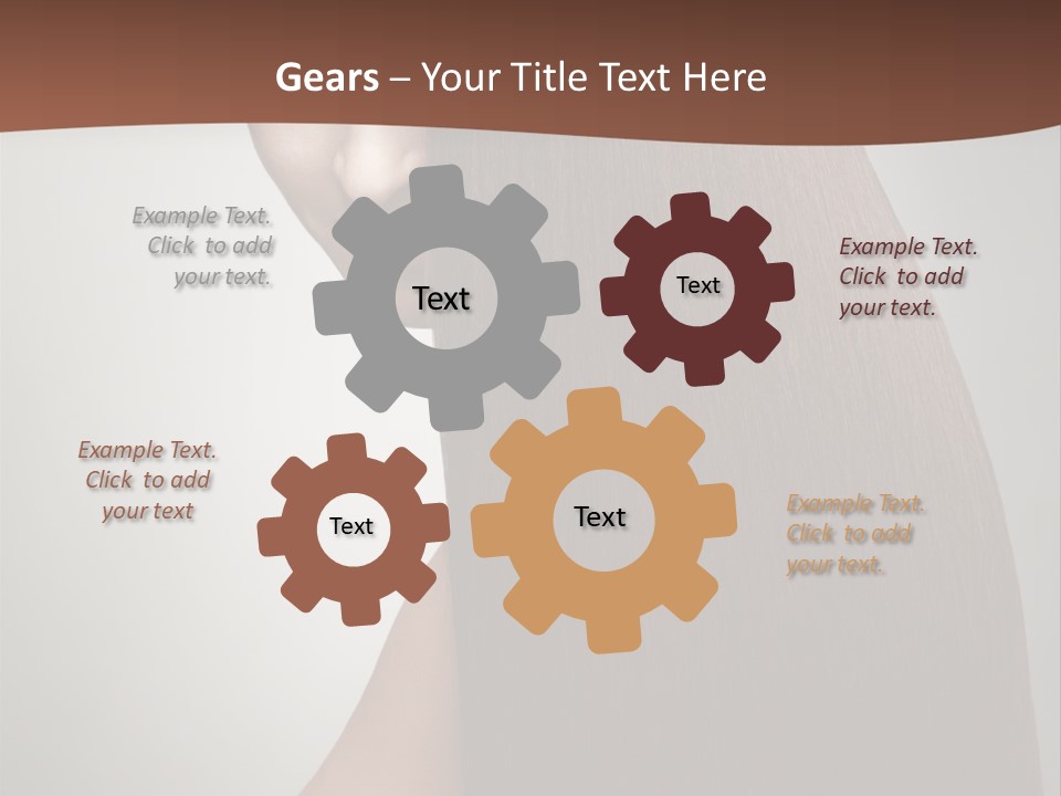 Face Fashion Brunette PowerPoint Template