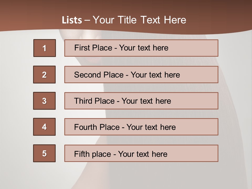 Face Fashion Brunette PowerPoint Template