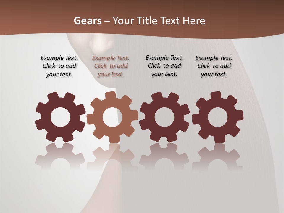 Face Fashion Brunette PowerPoint Template