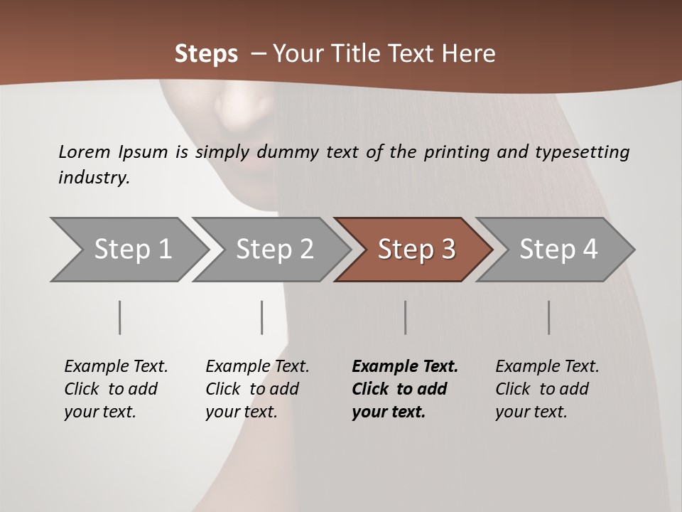 Face Fashion Brunette PowerPoint Template