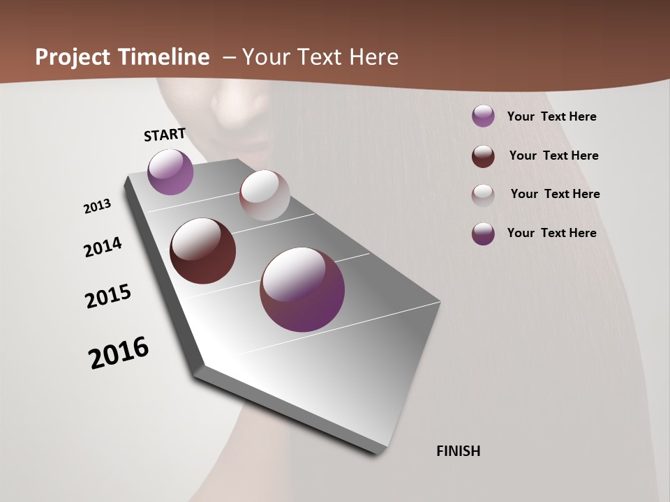 Face Fashion Brunette PowerPoint Template