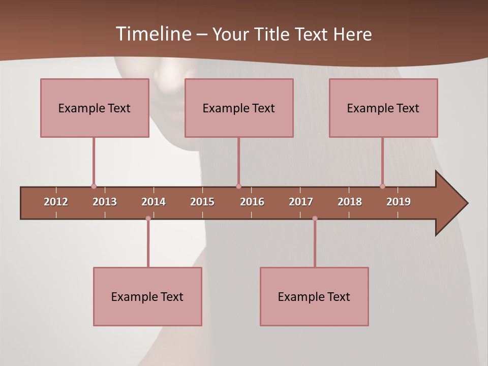 Face Fashion Brunette PowerPoint Template