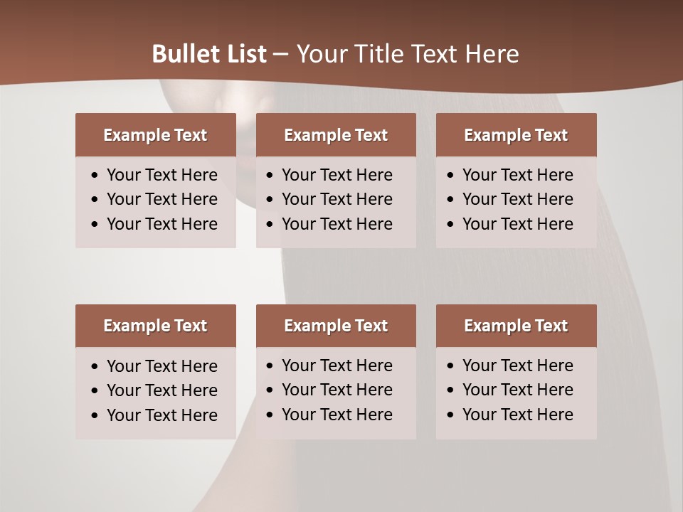 Face Fashion Brunette PowerPoint Template