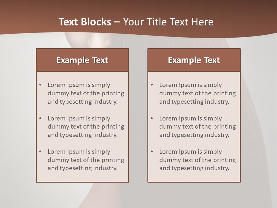 Face Fashion Brunette PowerPoint Template