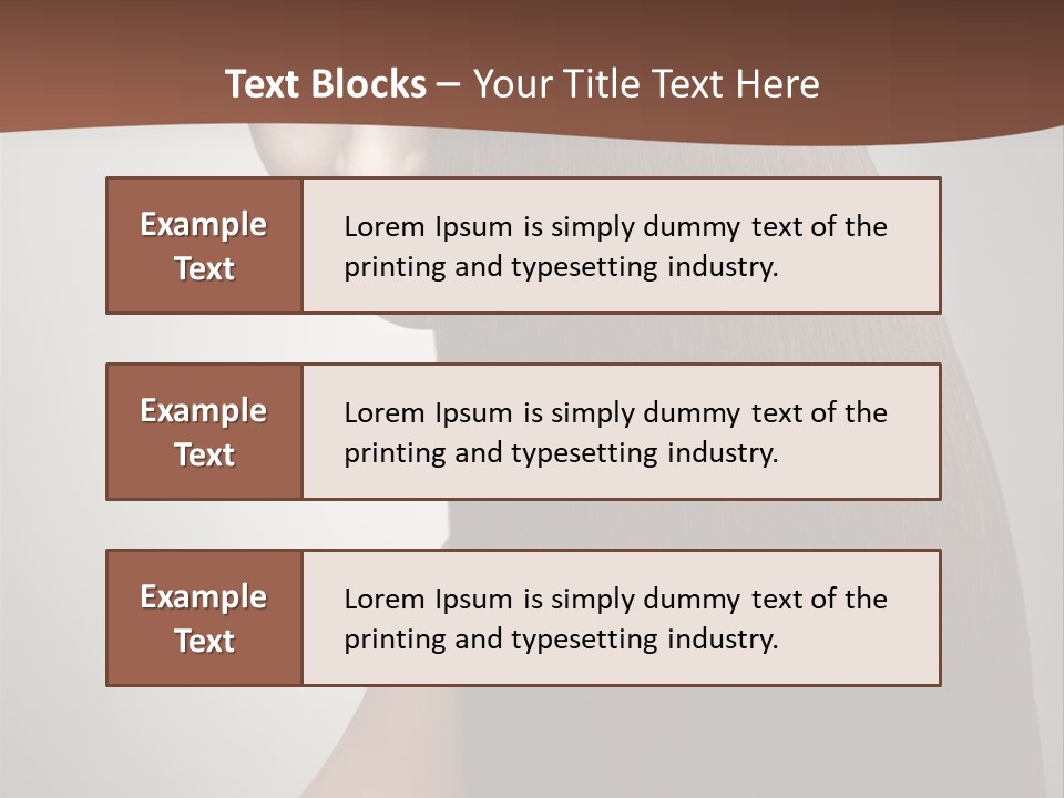 Face Fashion Brunette PowerPoint Template