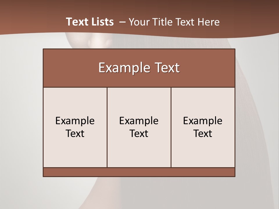 Face Fashion Brunette PowerPoint Template