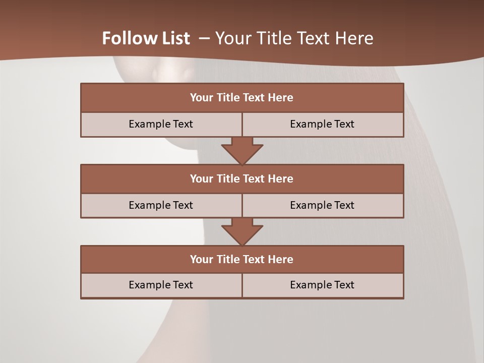 Face Fashion Brunette PowerPoint Template