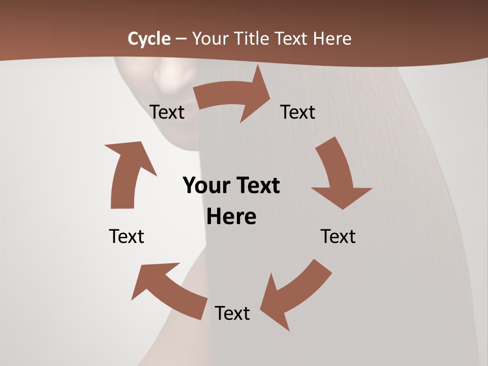 Face Fashion Brunette PowerPoint Template