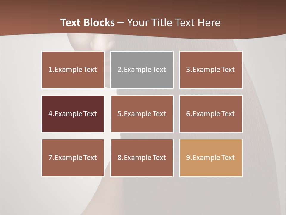 Face Fashion Brunette PowerPoint Template