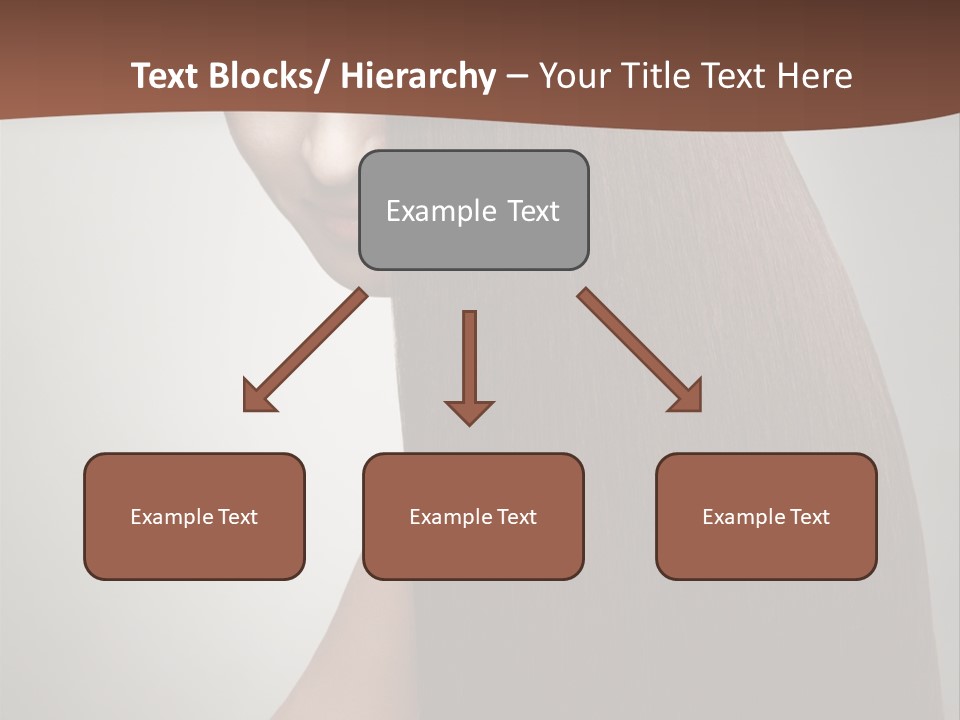 Face Fashion Brunette PowerPoint Template