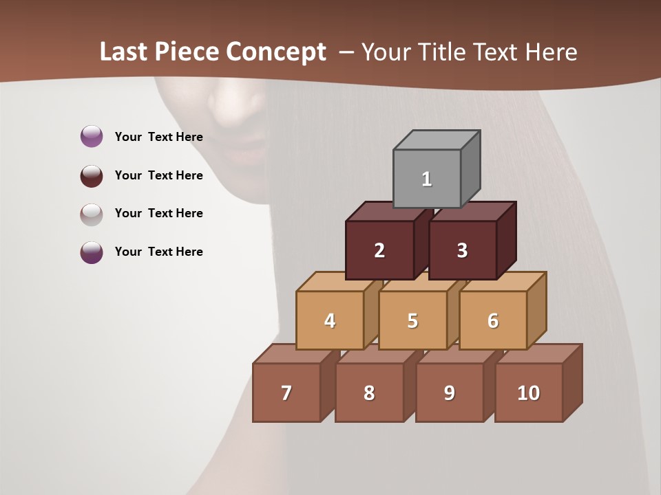 Face Fashion Brunette PowerPoint Template