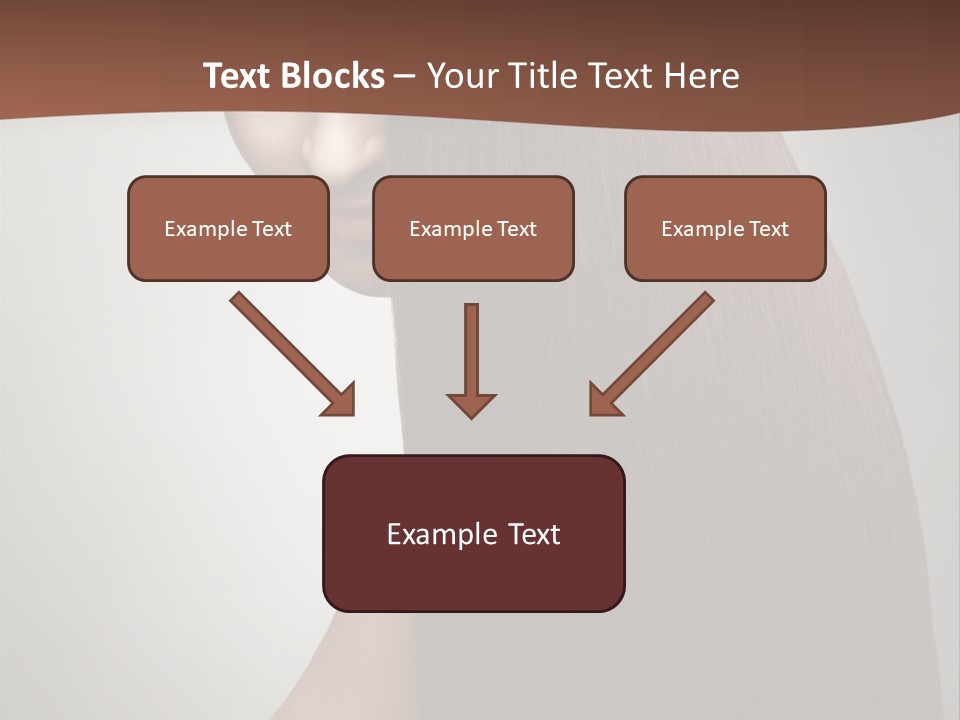 Face Fashion Brunette PowerPoint Template