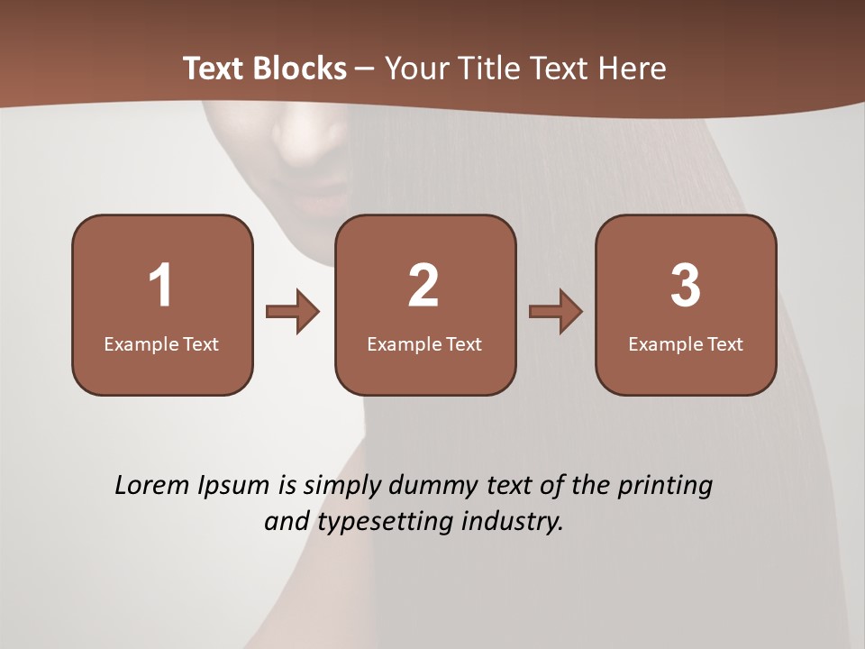 Face Fashion Brunette PowerPoint Template