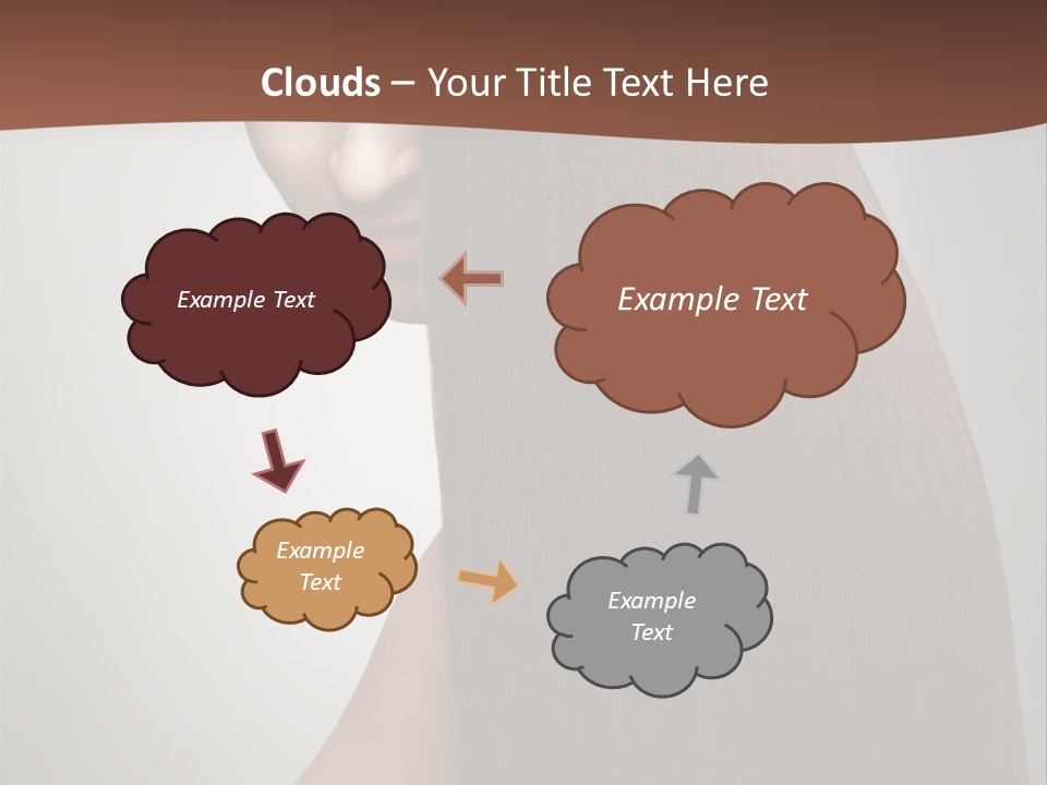 Face Fashion Brunette PowerPoint Template