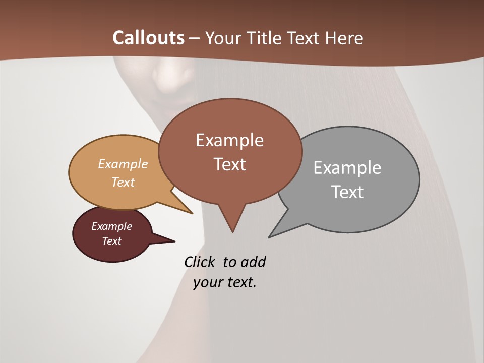 Face Fashion Brunette PowerPoint Template