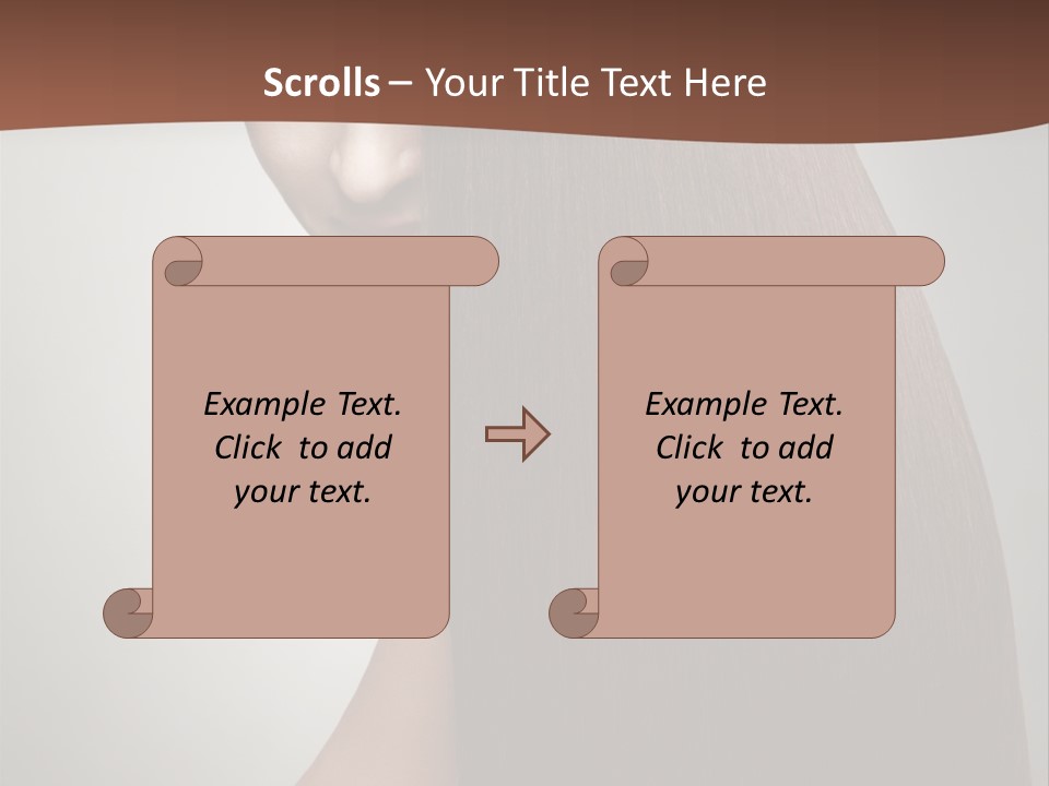 Face Fashion Brunette PowerPoint Template