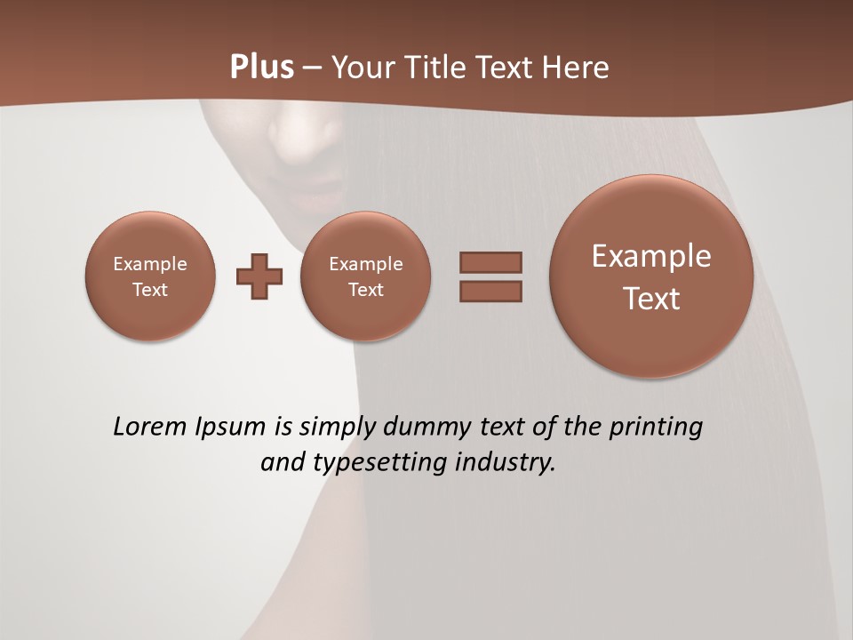 Face Fashion Brunette PowerPoint Template