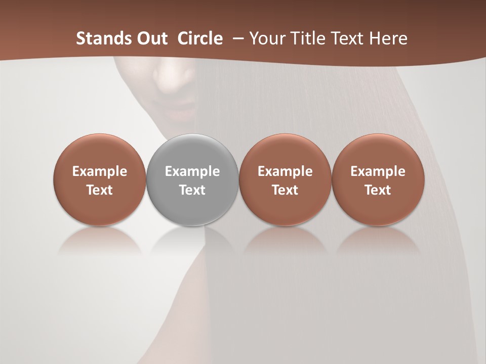 Face Fashion Brunette PowerPoint Template