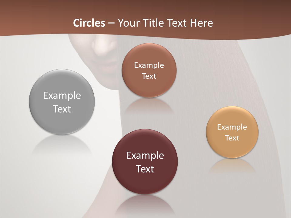 Face Fashion Brunette PowerPoint Template