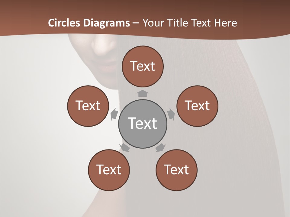 Face Fashion Brunette PowerPoint Template