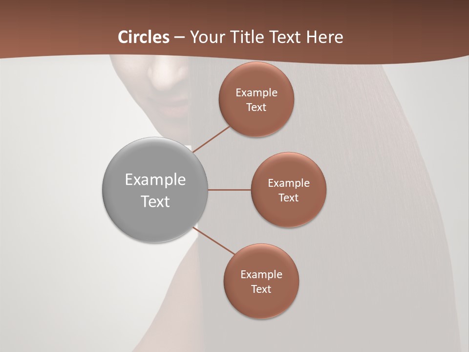 Face Fashion Brunette PowerPoint Template