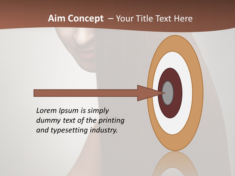 Face Fashion Brunette PowerPoint Template