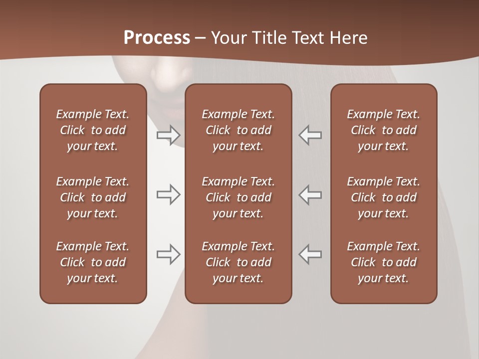 Face Fashion Brunette PowerPoint Template