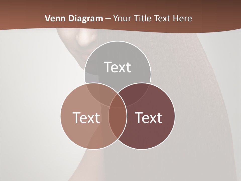 Face Fashion Brunette PowerPoint Template