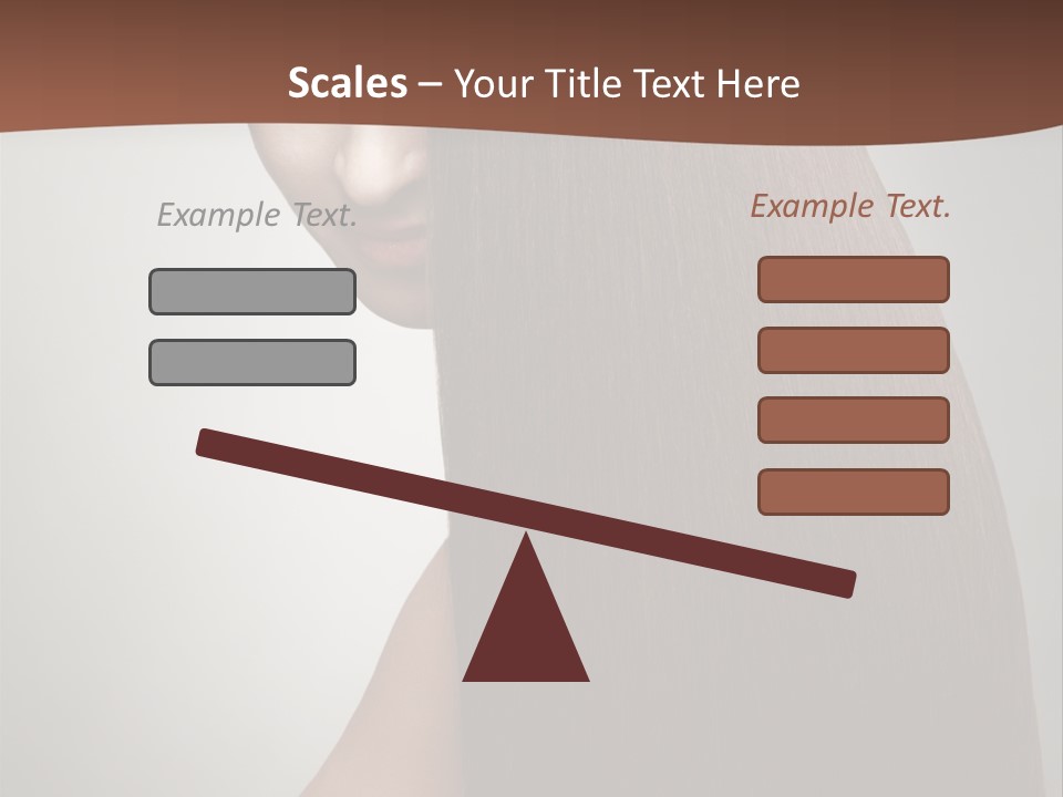 Face Fashion Brunette PowerPoint Template