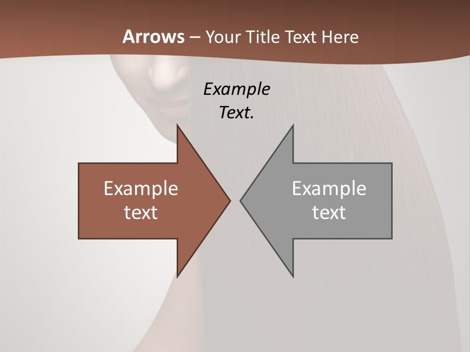 Face Fashion Brunette PowerPoint Template