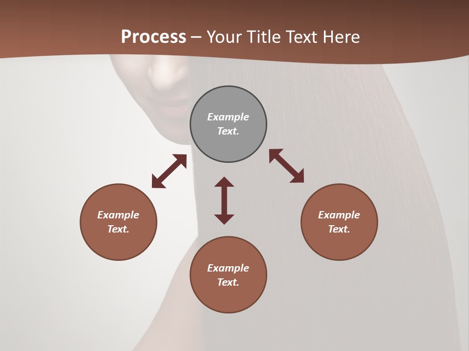 Face Fashion Brunette PowerPoint Template