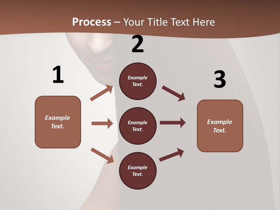 Face Fashion Brunette PowerPoint Template