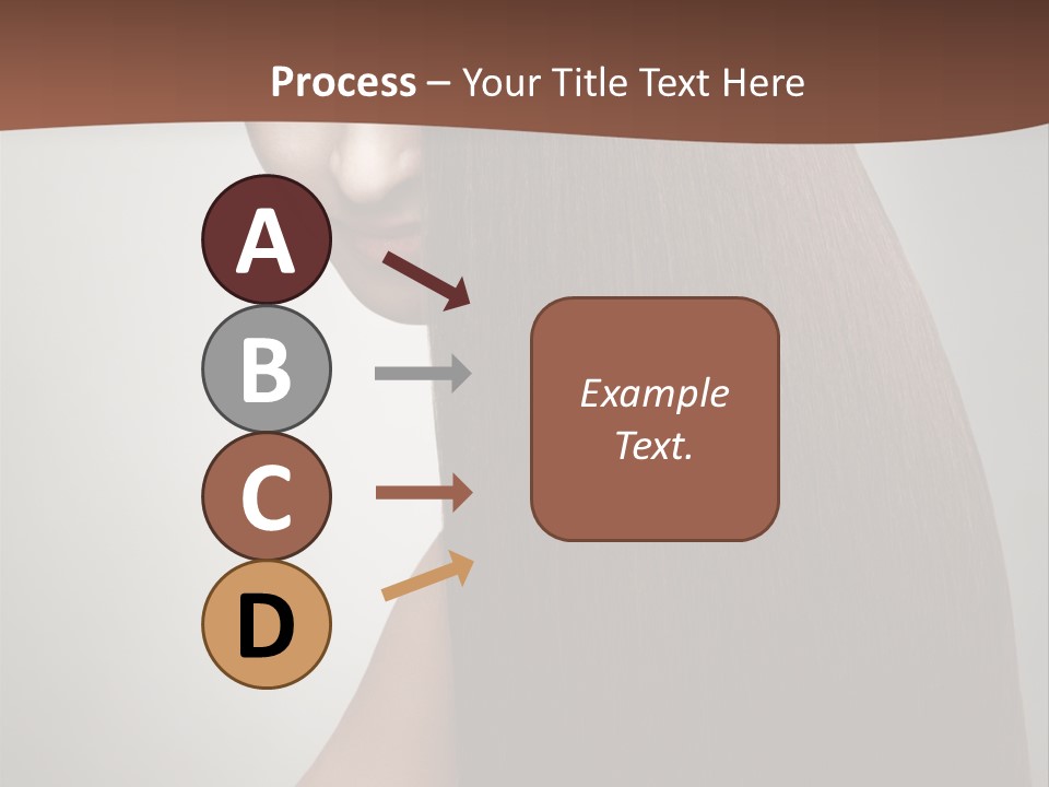 Face Fashion Brunette PowerPoint Template