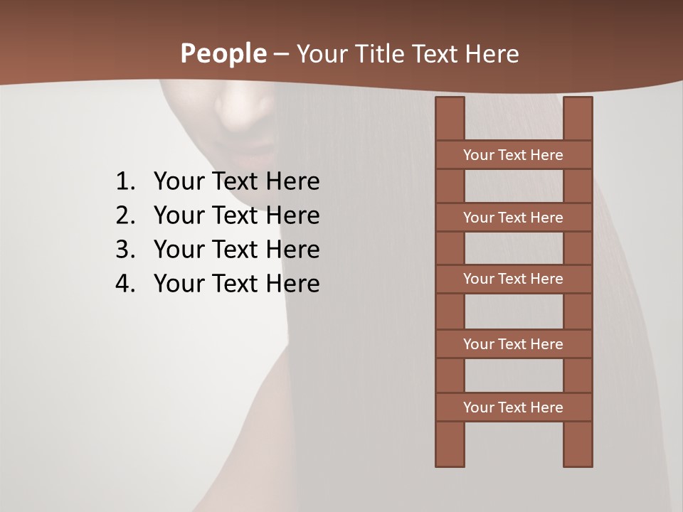 Face Fashion Brunette PowerPoint Template