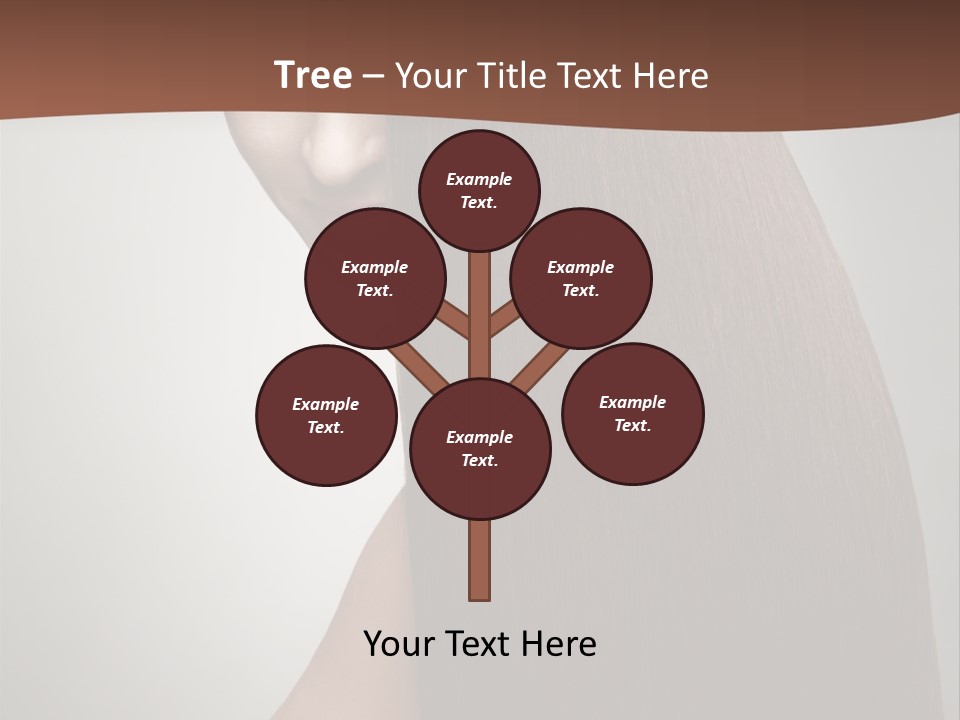 Face Fashion Brunette PowerPoint Template