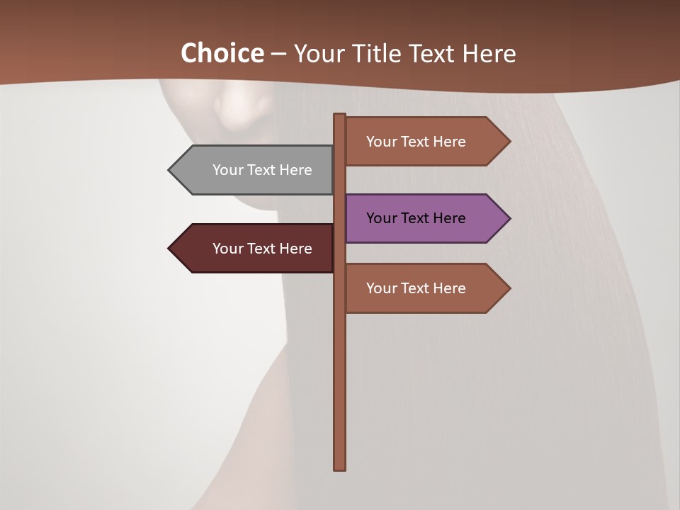 Face Fashion Brunette PowerPoint Template