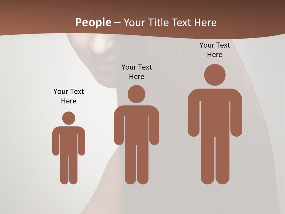 Face Fashion Brunette PowerPoint Template