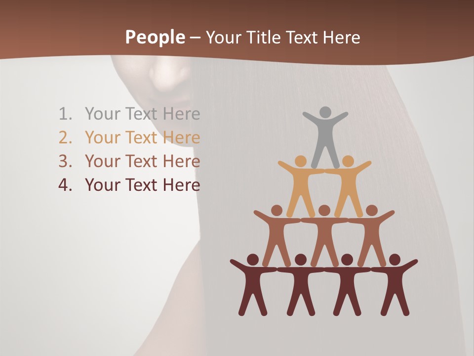 Face Fashion Brunette PowerPoint Template