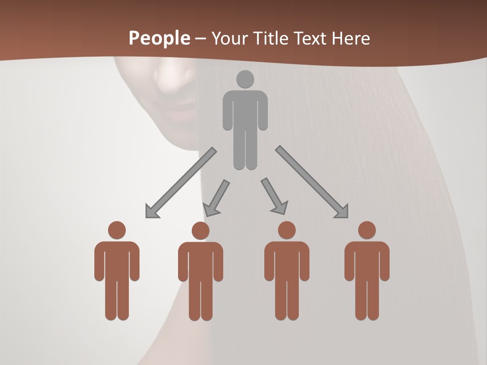 Face Fashion Brunette PowerPoint Template