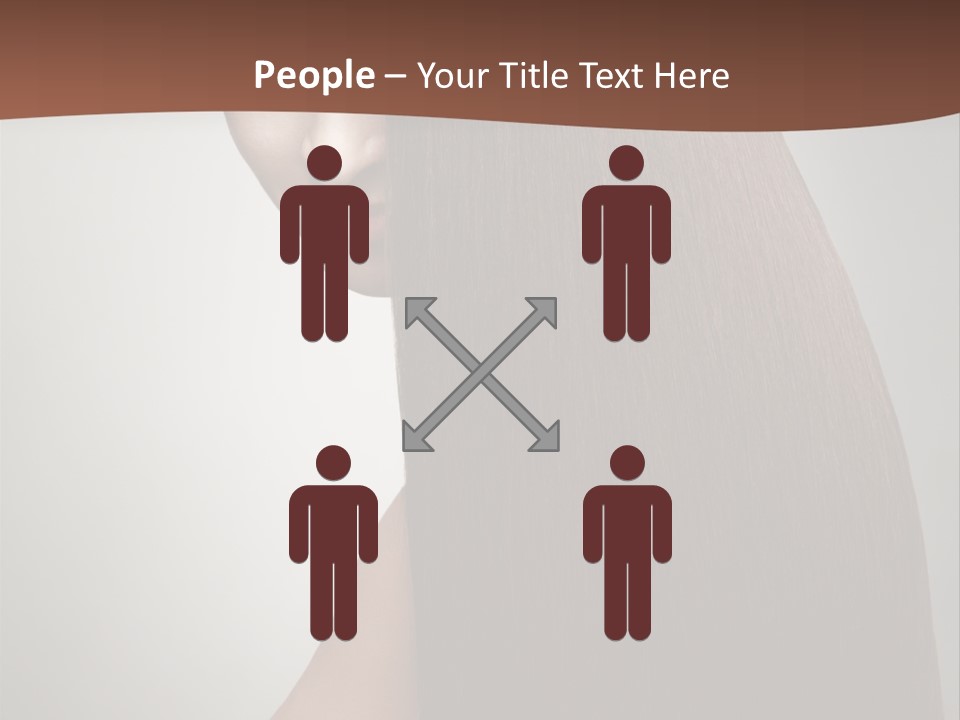 Face Fashion Brunette PowerPoint Template