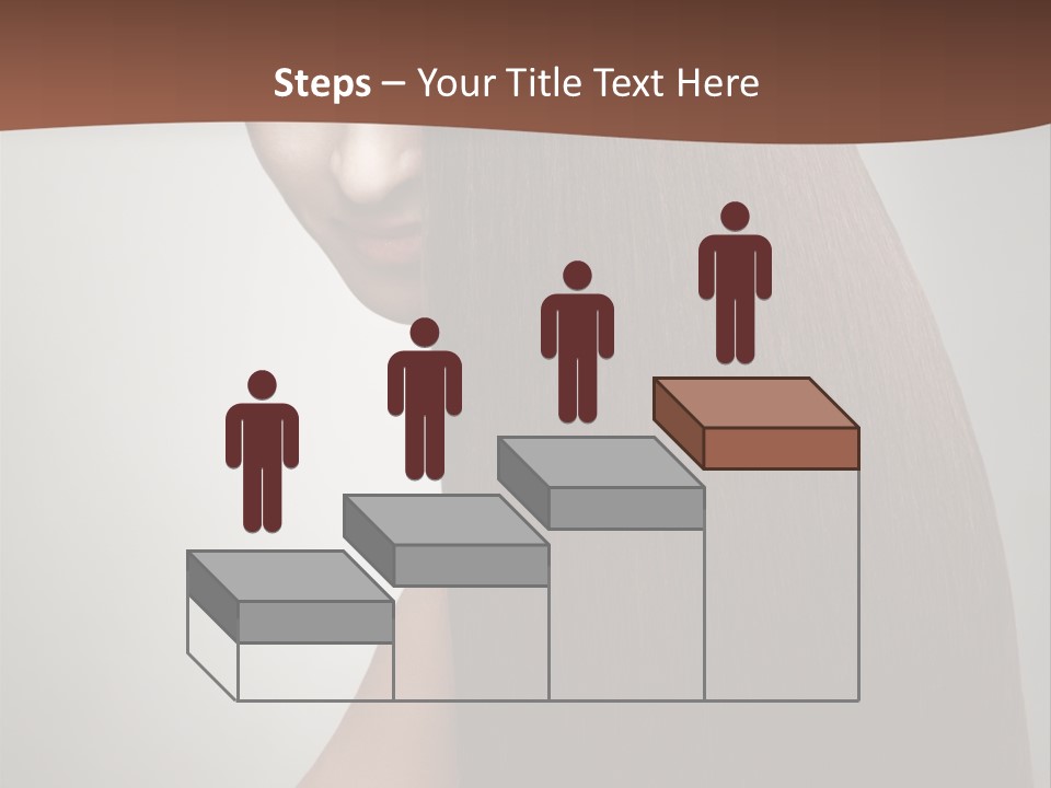 Face Fashion Brunette PowerPoint Template