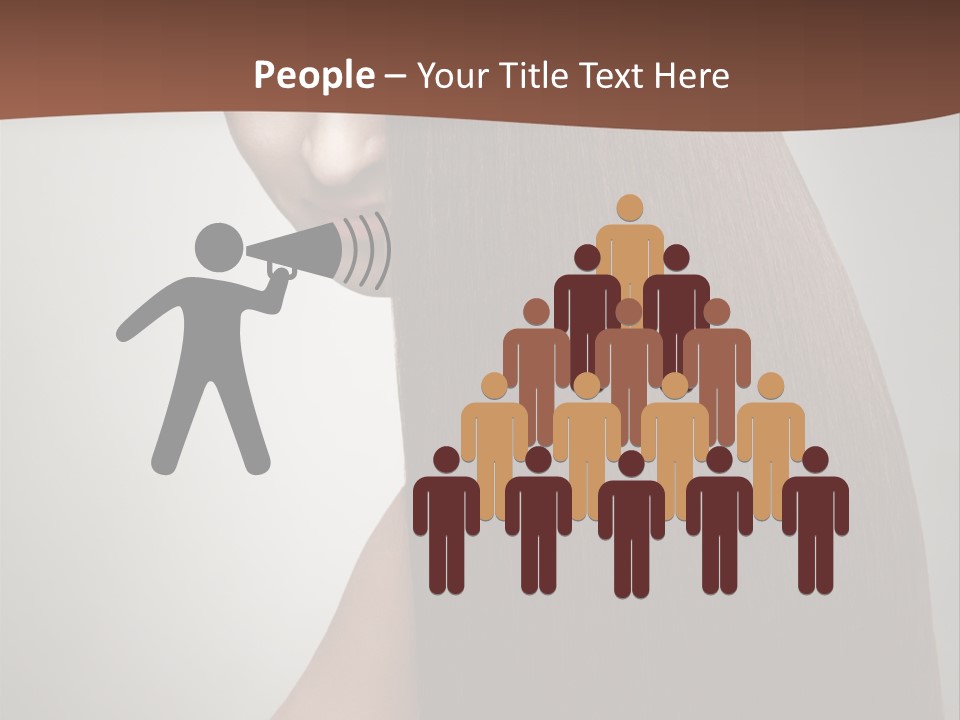 Face Fashion Brunette PowerPoint Template