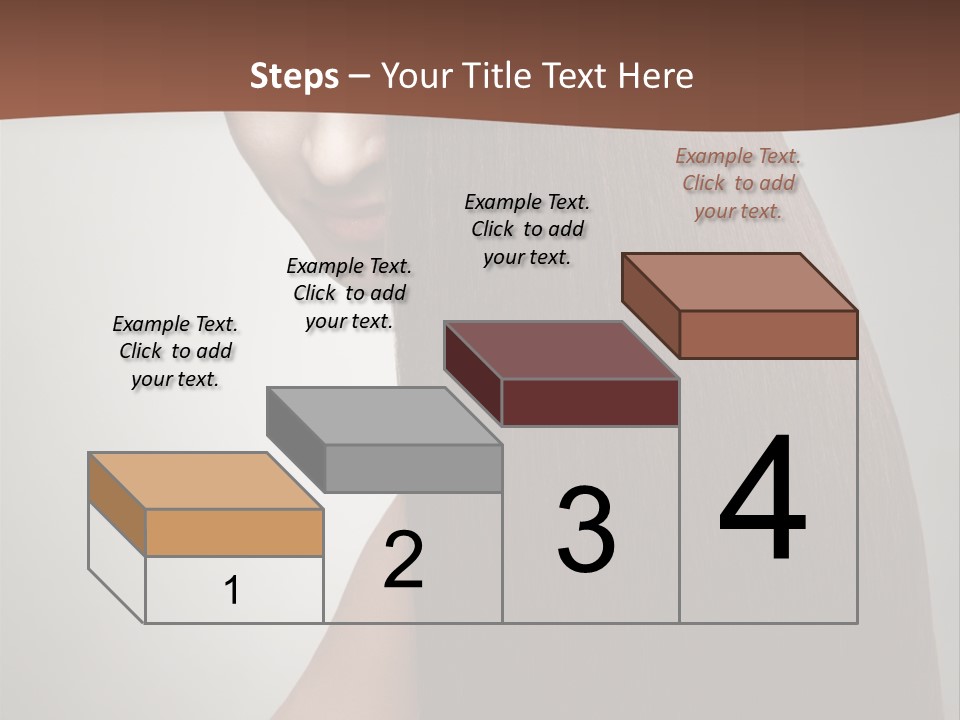 Face Fashion Brunette PowerPoint Template