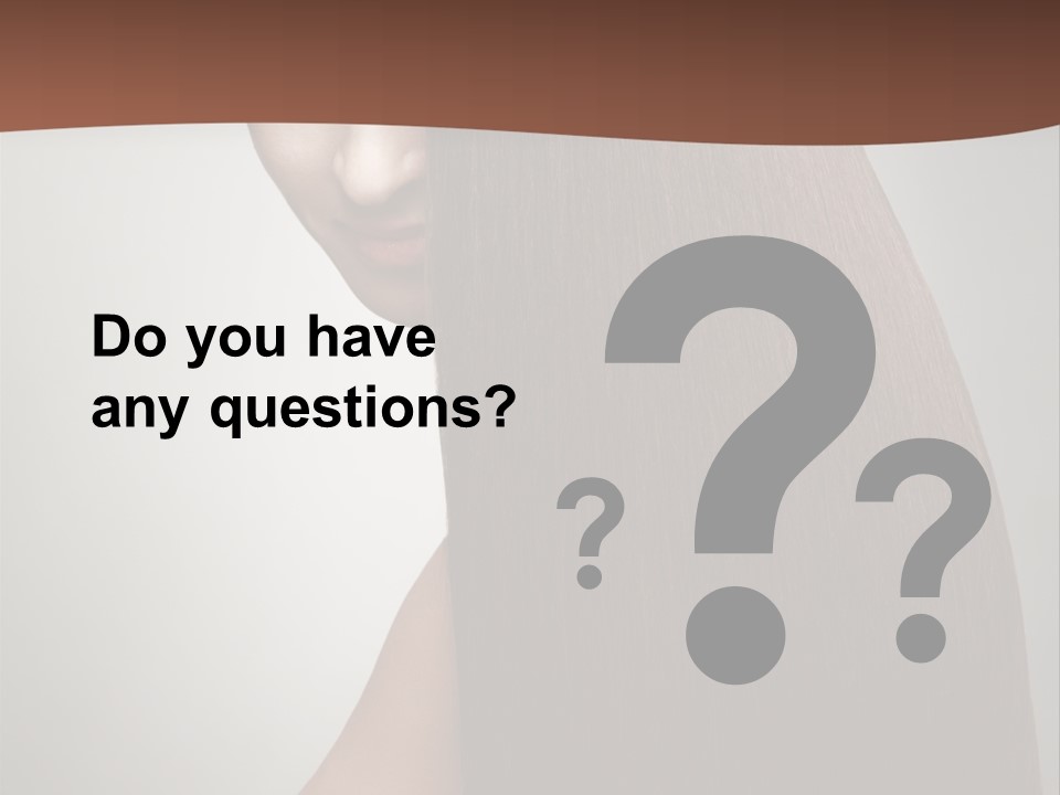 Face Fashion Brunette PowerPoint Template